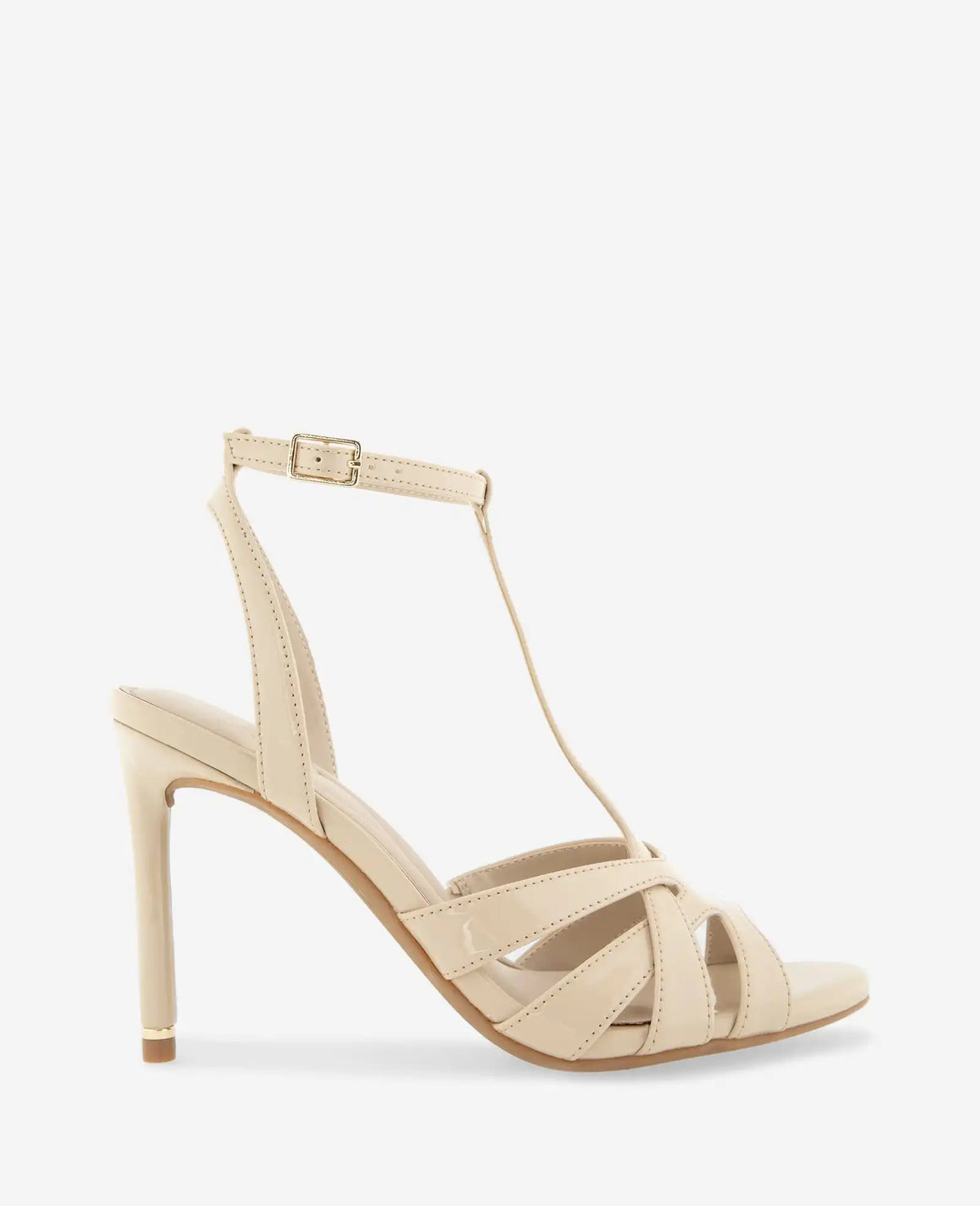 Liona Patent T-Strap Heel