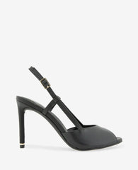 Londyn Leather Peep Toe Heel