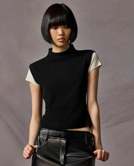 Mock Wide Rib Sweater