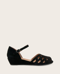 GENTLE SOULS - Loren Suede Perforated Peep-Toe Sandal