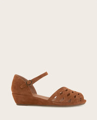 GENTLE SOULS - Loren Suede Perforated Peep-Toe Sandal