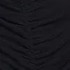 Long Sleeve Center Front Rouched Mockneck Knit Top