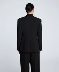 Luxe Twill Slim One Button Jacket