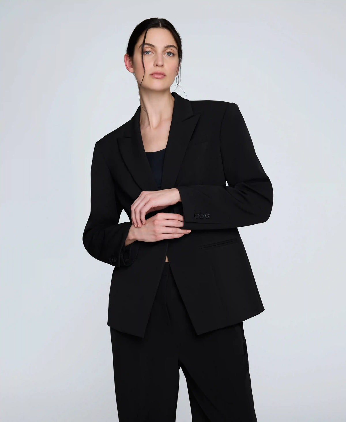 Luxe Twill Slim One Button Jacket