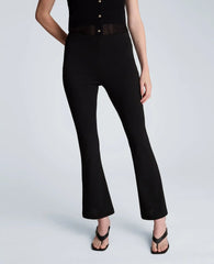 Textured Knit Pull On Flare Pant with Inner Short
