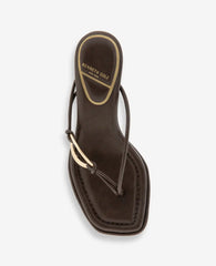 Madrid Leather Embellished Heel Sandal