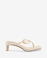 Madrid Leather Embellished Heel Sandal