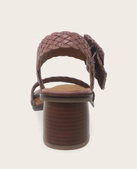 GENTLE SOULS - Madylyn Woven Leather Heel Sandal