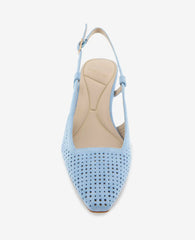 Marbella Perforated Suede Slingback Heel