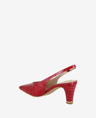 Meilani Embossed Croco Point Toe Slingback