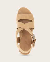 GENTLE SOULS - Mela Suede Cross Strap Sandal