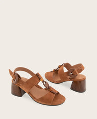 GENTLE SOULS - Miracle Suede Stone Embellished Heeled Sandal