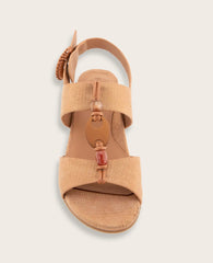 GENTLE SOULS - Miracle Embossed Stone Embellished Heeled Sandal