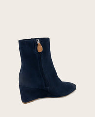 GENTLE SOULS - Nash Suede Side Zip Wedge Bootie