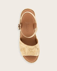 GENTLE SOULS - Nevio Raffia Platform Wedge