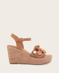 GENTLE SOULS - Nolina Stone Embellished Espadrille Wedge