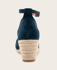 GENTLE SOULS - Ori Suede Closed Toe Espadrille Wedge