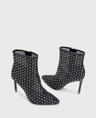Quincy Mesh Micro Stud Heel Ankle Bootie