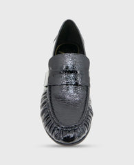 Reece Crinkle Patent Penny Loafer