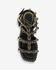 Ruby Leather Jewel Gladiator Sandal