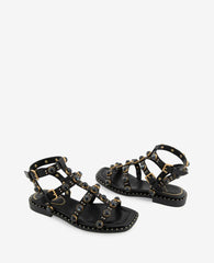 Ruby Leather Jewel Gladiator Sandal