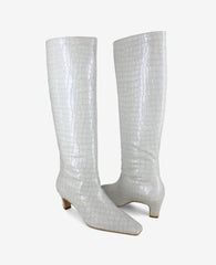 Rubia Croco Patent Tall Heel Boot
