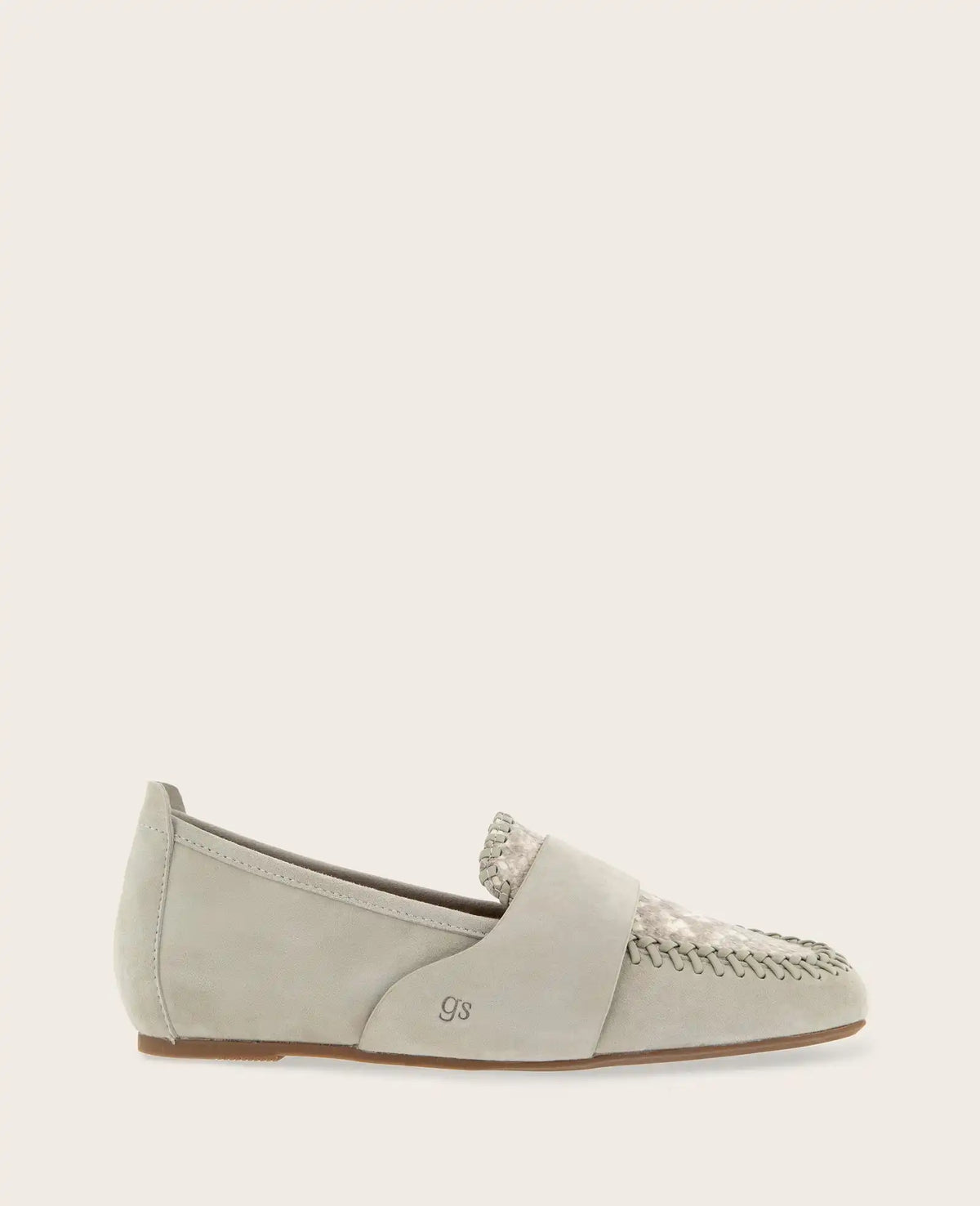 GENTLE SOULS - Sandra Suede and Snake Combo Braided Detail Loafer
