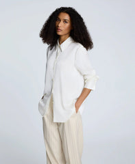 Satin Button Front Blouse
