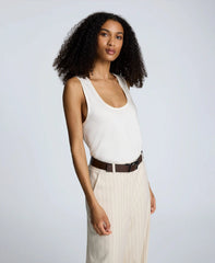 Satin Scoop Neck Tank