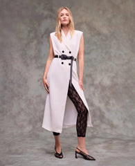 Sleeveless Modern Midi Trench Dress