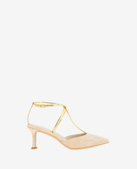 Umi T-Strap Suede Heel