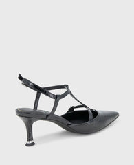Urka Crinkle Patent Slingback Heel