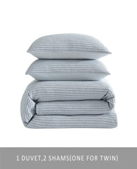 Solid Waffle Comforter Set