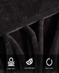 Faux Fur Solid Throw Blanket