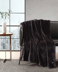 Faux Fur Solid Throw Blanket