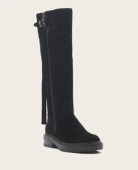 GENTLE SOULS - Wheron Suede Tassel Pull Side Zip Lug Boot
