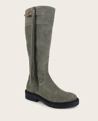 GENTLE SOULS - Wheron Suede Tassel Pull Side Zip Lug Boot