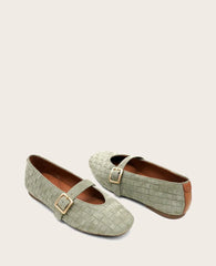 GENTLE SOULS - Winifred Suede Woven Mary Jane Flat