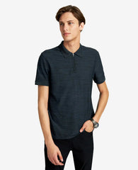 Zip-Up Knit Polo
