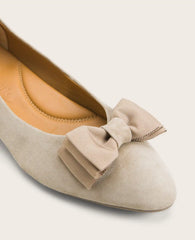 GENTLE SOULS - Atlas Suede Bow Flat