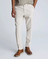 Linen Blend Slim Fit Flat Front Chino Pant