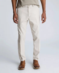 Linen Blend Slim Fit Flat Front Chino Pant