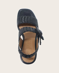 GENTLE SOULS - Madylyn Woven Leather Heel Sandal