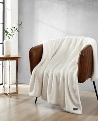 Faux Fur Solid Throw Blanket